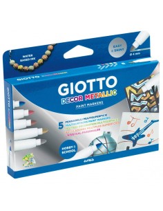 Rotuladores Maxi metallic Giotto 5 colores