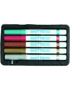 Rotuladores Maxi metallic Giotto 5 colores 2
