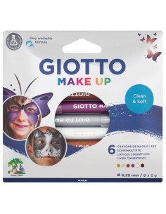 Maquillaje set 6 lápices cosméticos metalizado