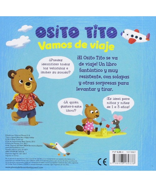 La colección de Libros Osito Tito. Vamos de viaje 2