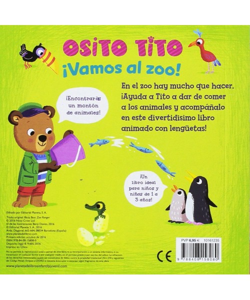 La colección de Libros Osito Tito. ¡ Vamos al zoo ! 2