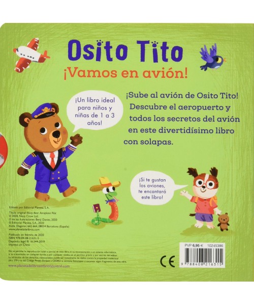 La colección de Libros Osito Tito. ¡ Vamos en avión ! 2