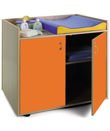 Mueble armario cambiador Naranja