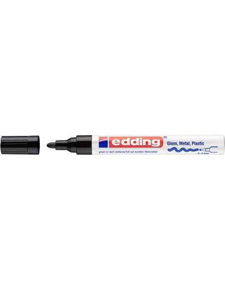 Rotulador de tinta opaca brillante 750 Edding negro