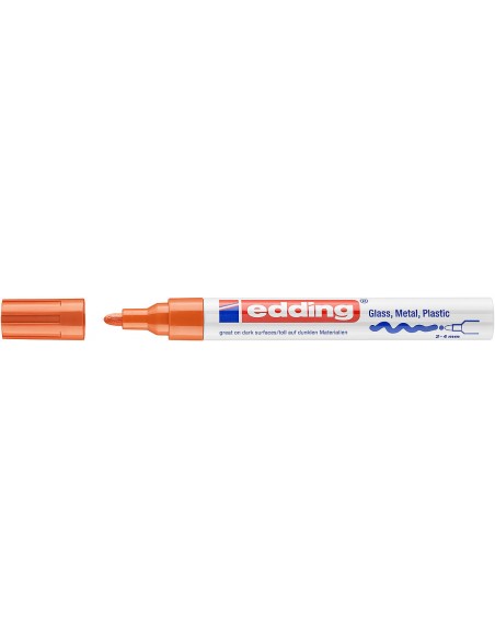 Rotulador de tinta opaca brillante 750 Edding naranja