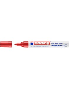 Rotulador de tinta opaca brillante 750 Edding rojo