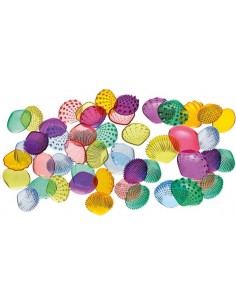 Surtido conchas táctiles transparentes
