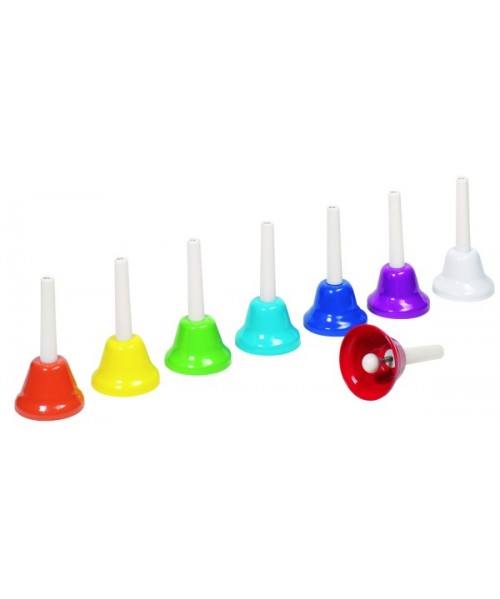 Juego 8 campanas músicales con mango