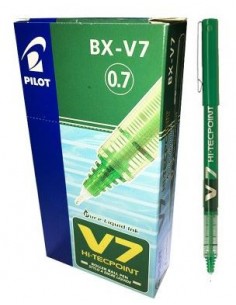Bolígrafo pilot V7  tinta líquida verde