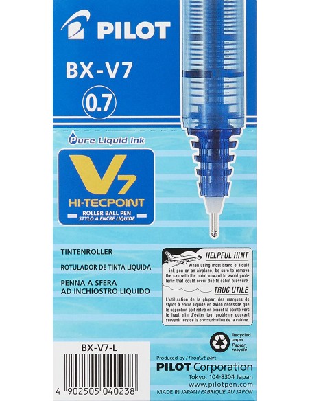 Bolígrafo pilot V7  tinta líquida azul