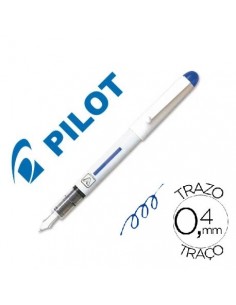 Pluma Pilot Vpen desechable blanca tinta azul 2