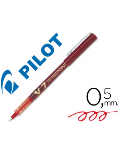 Bolígrafo pilot V7  tinta líquida rojo