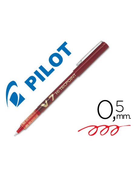Bolígrafo pilot V7  tinta líquida rojo