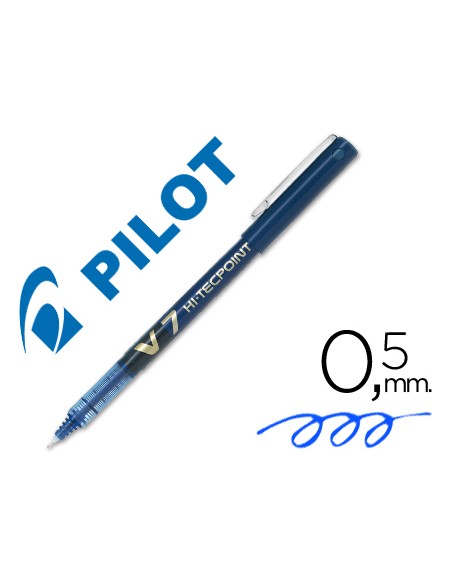Bolígrafo pilot V7  tinta líquida azul
