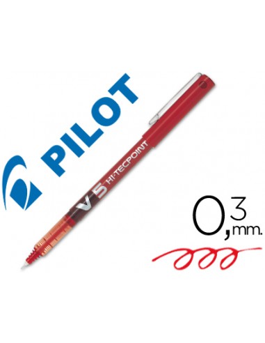 Bolígrafo pilot V5 rojo