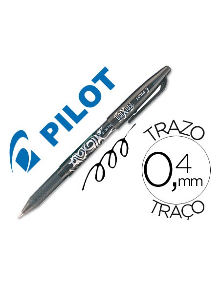 Bolígrafo borrable Frixion Negro - 12 unidades