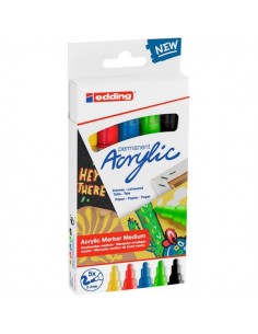 Marcador Edding acrílico básicos trazo medio y punta redonda