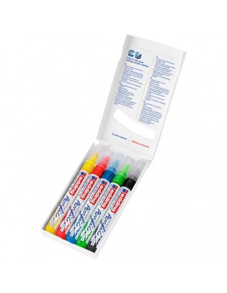 Marcador Edding acrílico básicos trazo medio y punta redonda