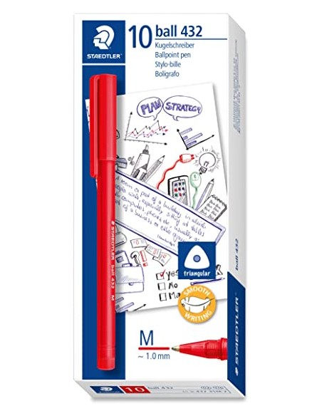 Bolígrafo staedtler 432 - Rojo