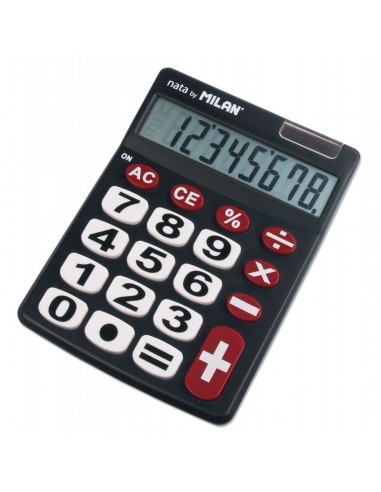 Calculadora Milan, 8 dígitos, teclas grandes