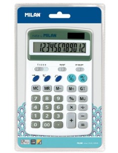 Blíster calculadora Milan, 12 dígitos oficina