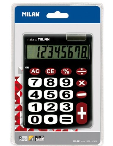 Calculadora Milan, 8 dígitos, teclas grandes