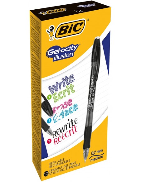Bolígrafo gelocity illusion borrable - Negro