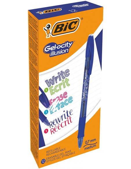 Bolígrafo gelocity illusion borrable - Azul
