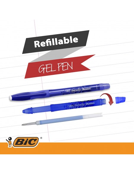 Bolígrafo gelocity illusion borrable - Azul