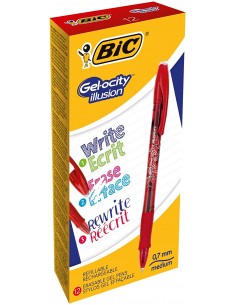 Bolígrafo gelocity illusion borrable Rojo