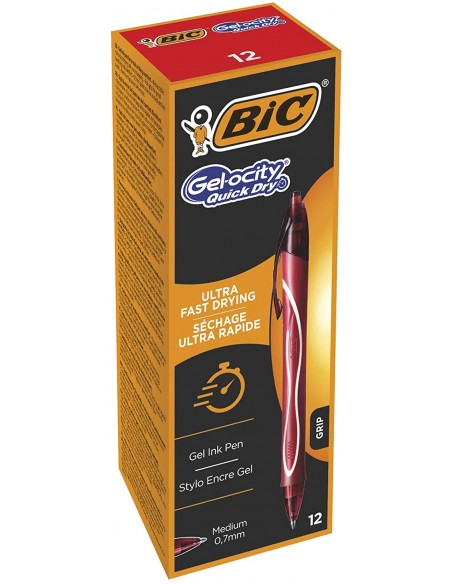 Bic Gelocity  Quick Dry - Rojo