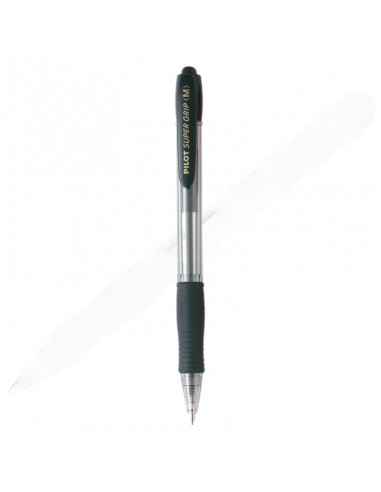 12 Bolígrafo Pilot super grip - Negro