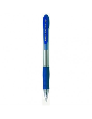 12 Bolígrafo Pilot super grip - Azul
