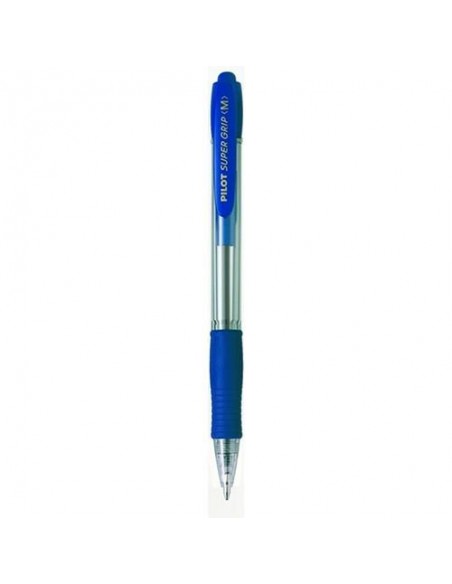 12 Bolígrafo Pilot super grip - Azul