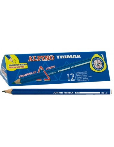Lápiz trimax grafito jumbo - 12 unidades