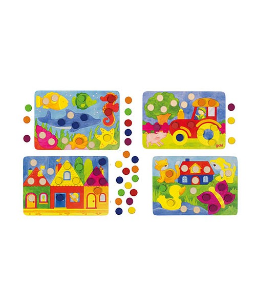 Juego de dado de colores. Goki