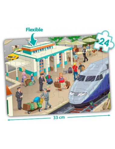 4 puzles cooperativos la ciudad - 24 piezas