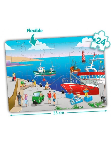 4 puzles cooperativos la ciudad - 24 piezas