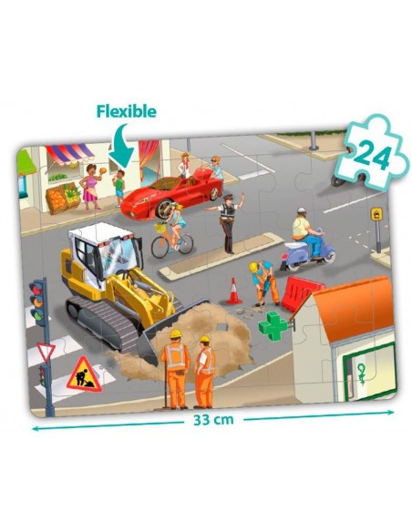 4 puzles cooperativos la ciudad - 24 piezas