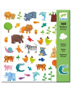 Gomets temáticos animales - 160 pegatinas