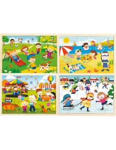 4 puzles las estaciones - 24 piezas