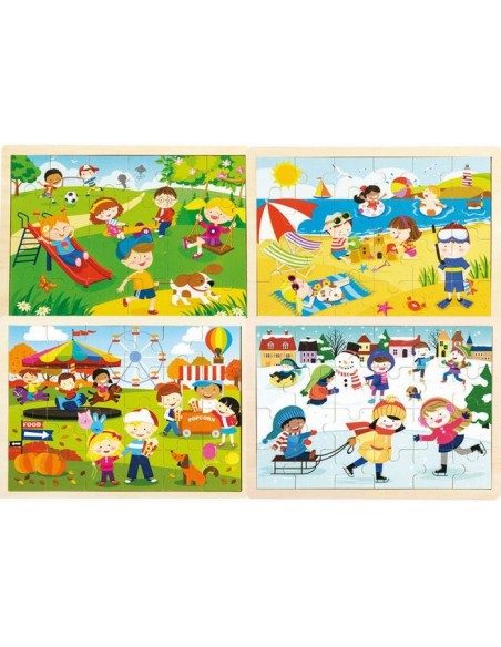 4 puzles las estaciones - 24 piezas