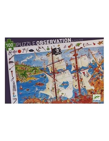 Puzle observación piratas - 100 piezas