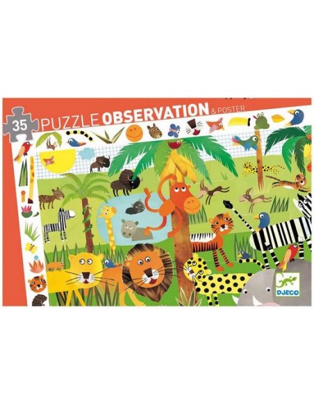 Puzle observación jungla - 35 piezas