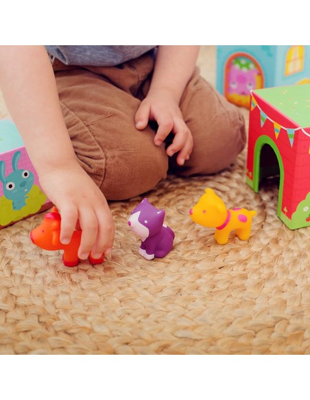 6 Cubos apilables + 6 animalitos. Topanimo