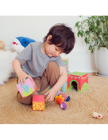 6 Cubos apilables + 6 animalitos. Topanimo