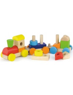 Tren de madera clásico 2 vagones