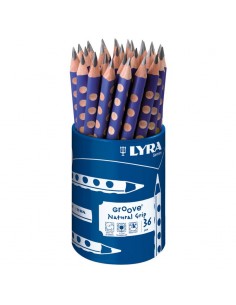 Bote 36 lapices Lyra Groove grafito