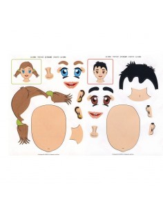 Gomets Temáticos La Cara - 12 hojas 2