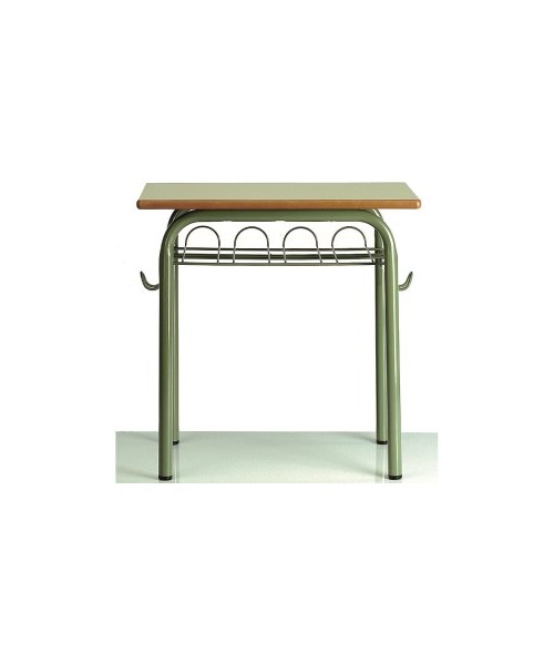 Pupitre verde 60x40x60 cm. de altura. Cajonera de rejilla 2